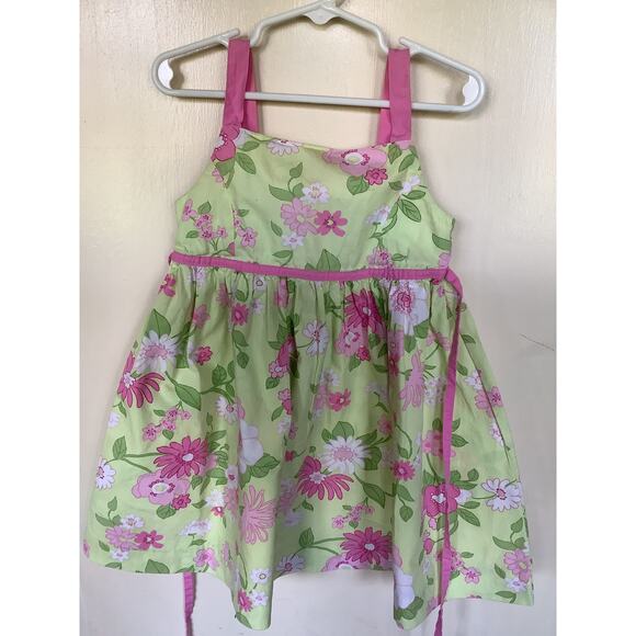 Pink and Floral Savannah Summer Dress 4T - Picture 1 of 3